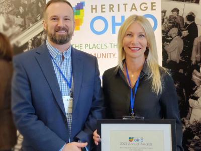Donna and Aaron at 2023 Heritage Ohio confrence